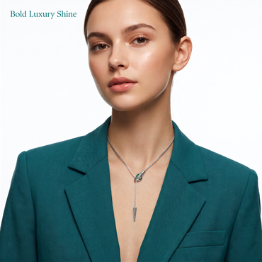 925 Sterling Silver Green Stone Adjustable Y Necklace for Women | TOSHINI