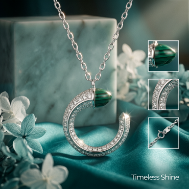 925 Silver Verdant Halo Necklace | TOSHINI