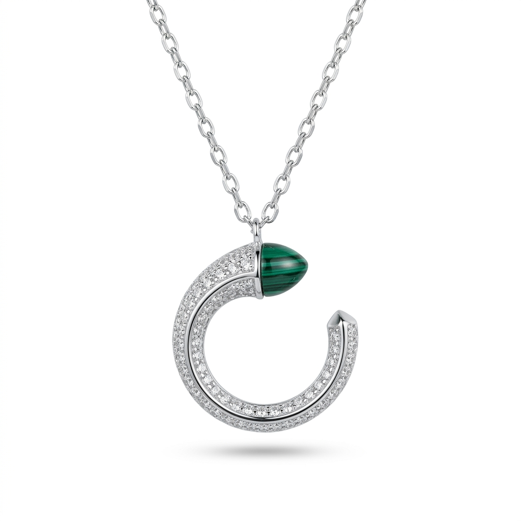 925 Silver Verdant Halo Necklace | TOSHINI