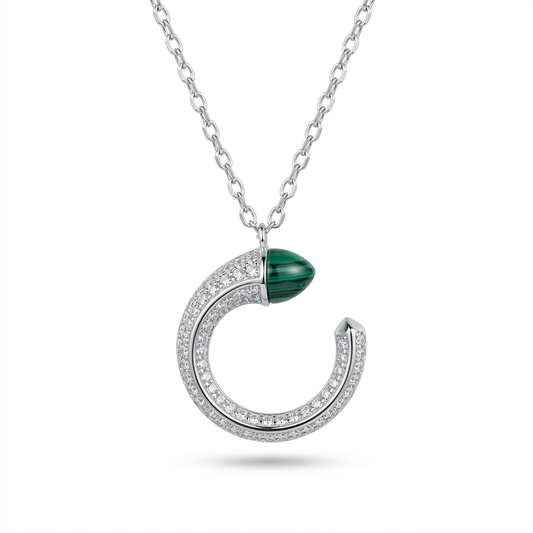 925 Silver Verdant Halo Necklace | TOSHINI