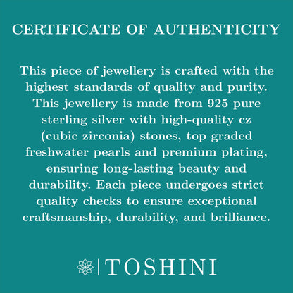925 Sterling Silver Pavé Heart Drop Necklace for Women | TOSHINI