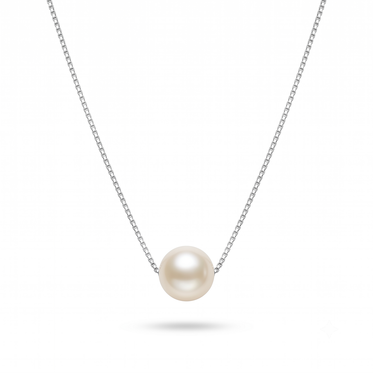 925 Sterling Silver Classic Pearl Pendant Necklace for Women | TOSHINI