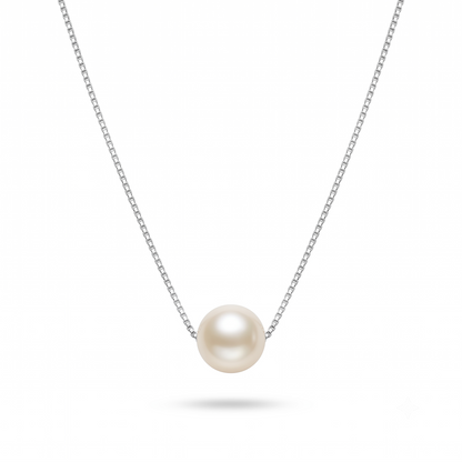 925 Sterling Silver Classic Pearl Pendant Necklace for Women | TOSHINI