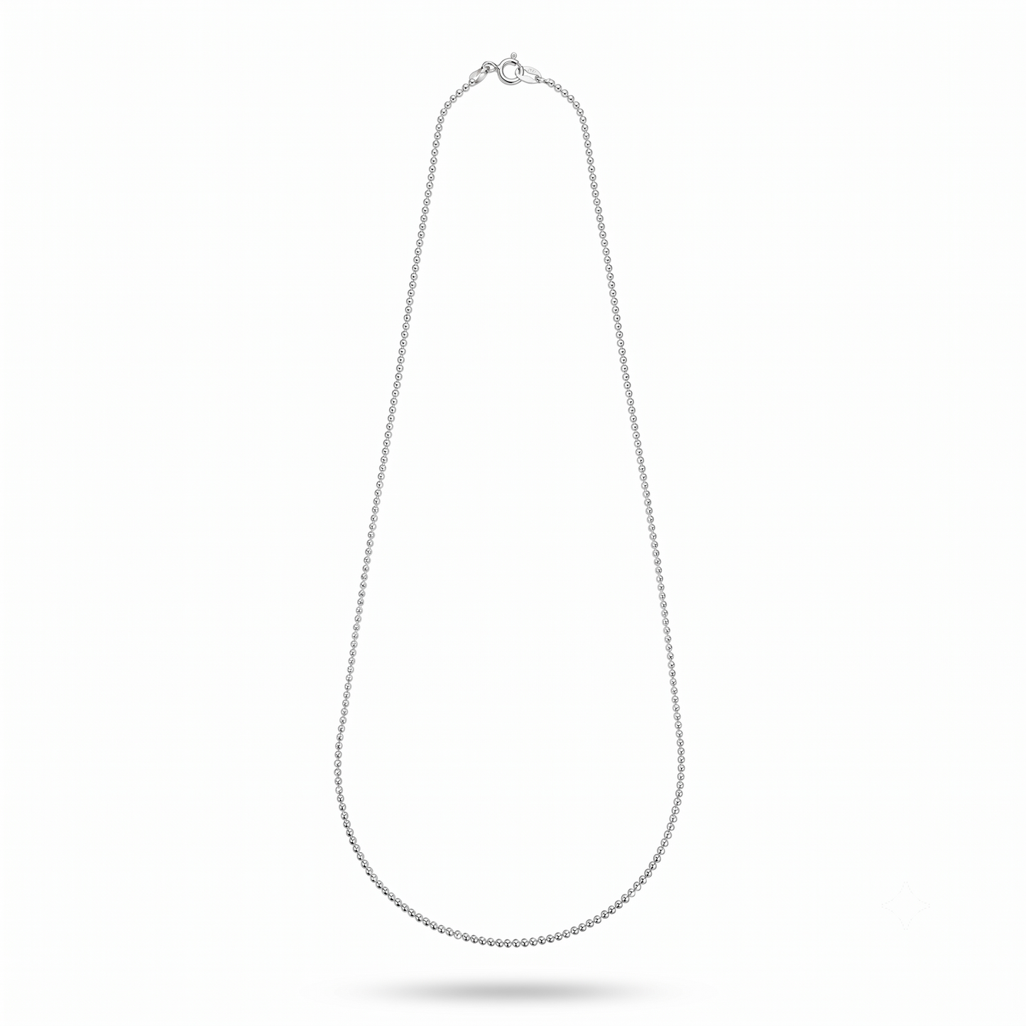 925 Sterling Silver Beaded Chain Necklace for Women | Minimal Ball Chain | TOSHINI