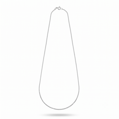 925 Sterling Silver Beaded Chain Necklace for Women | Minimal Ball Chain | TOSHINI