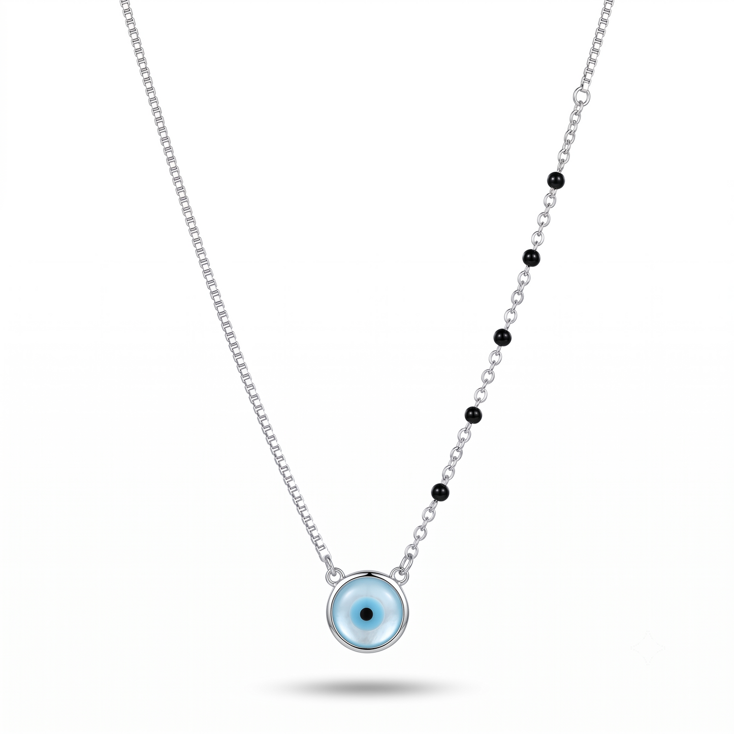 925 Sterling Silver Evil Eye Pendant Necklace for Women | TOSHINI