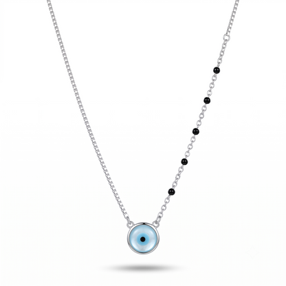 925 Sterling Silver Evil Eye Pendant Necklace for Women | TOSHINI