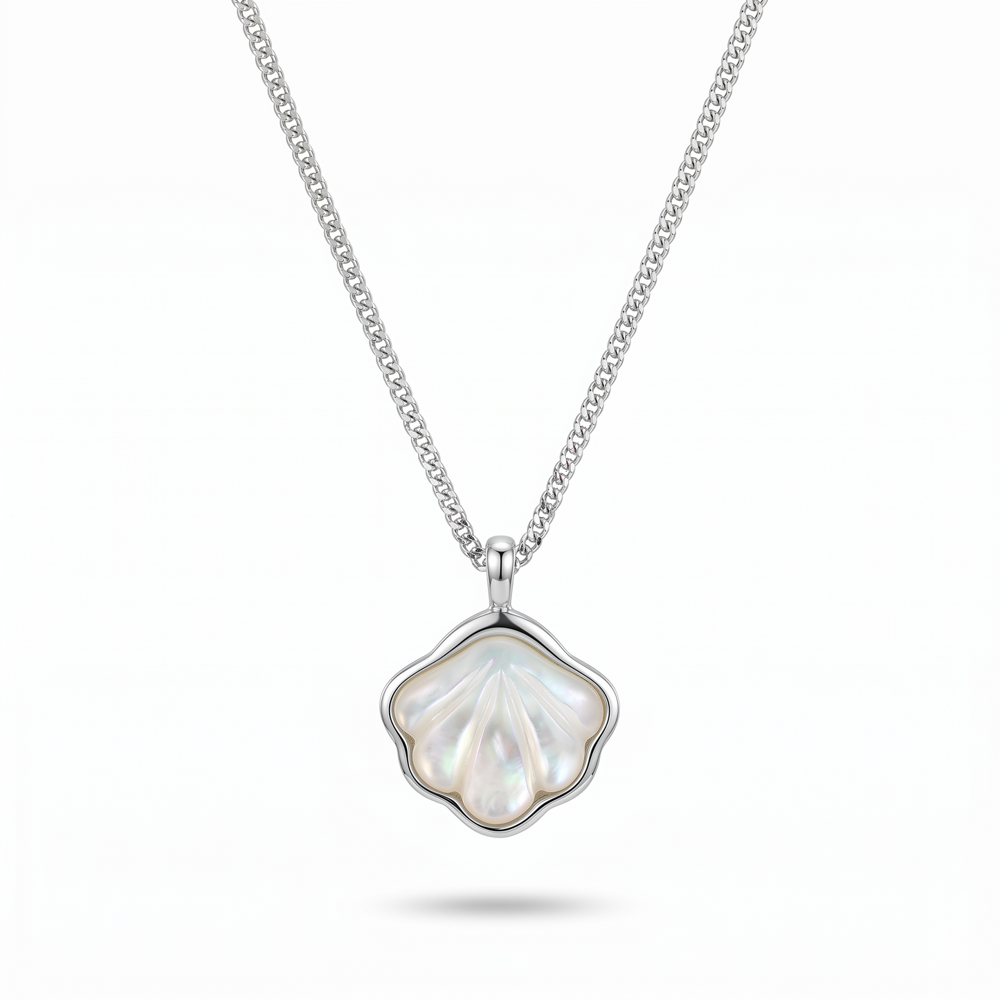 Hallmarked 925 Sterling Silver Pearl Blossom Necklace