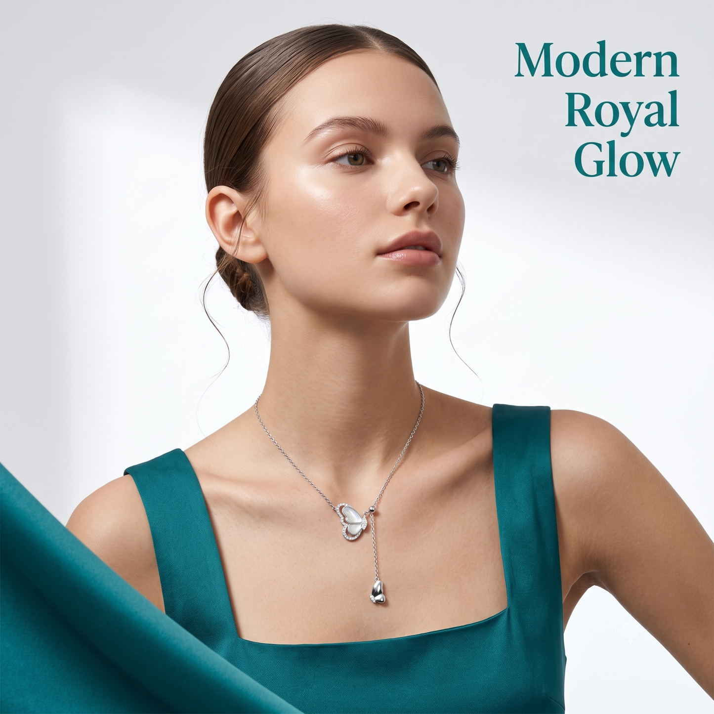 925 Sterling Silver Butterfly Drop Pendant Necklace for Women | TOSHINI