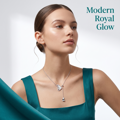 925 Sterling Silver Butterfly Drop Pendant Necklace for Women | TOSHINI