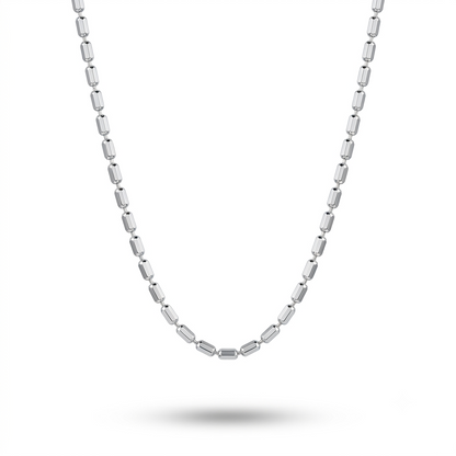 925 Sterling Silver Minimalist Link Chain Necklace for Women | TOSHINI