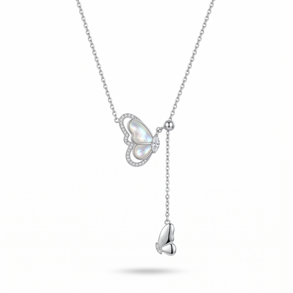 925 Sterling Silver Butterfly Drop Pendant Necklace for Women | TOSHINI