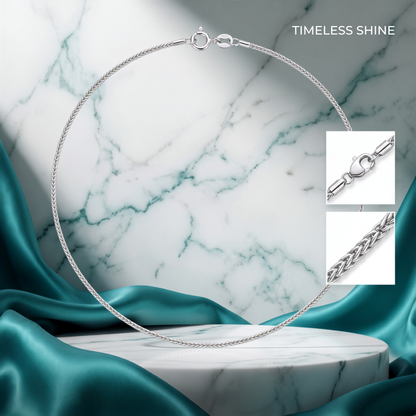 925 Sterling Silver Herringbone Chain Necklace for Women | TOSHINI