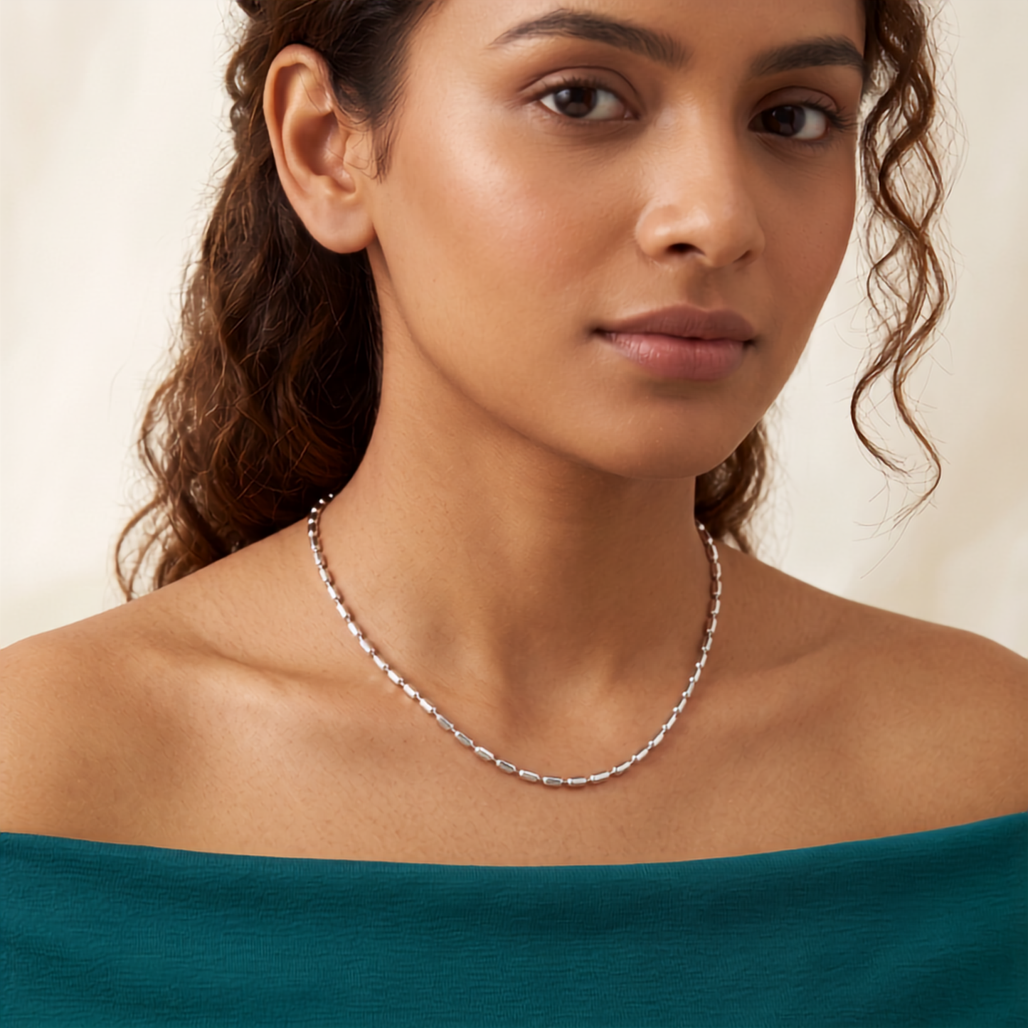 925 Sterling Silver Minimalist Link Chain Necklace for Women | TOSHINI