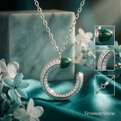 925 Silver Verdant Halo Necklace | TOSHINI