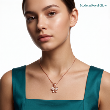 925 Sterling Silver Rose Gold Butterfly Pendant Necklace for Women | TOSHINI